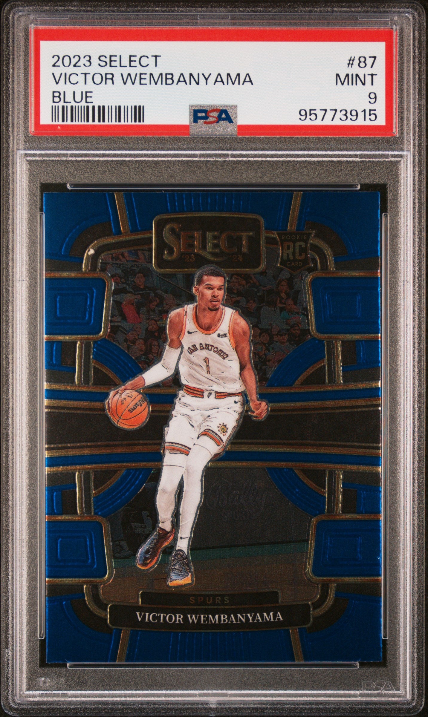 2023 Panini Select Concourse Blue Victor Wembanyama #87 PSA 9