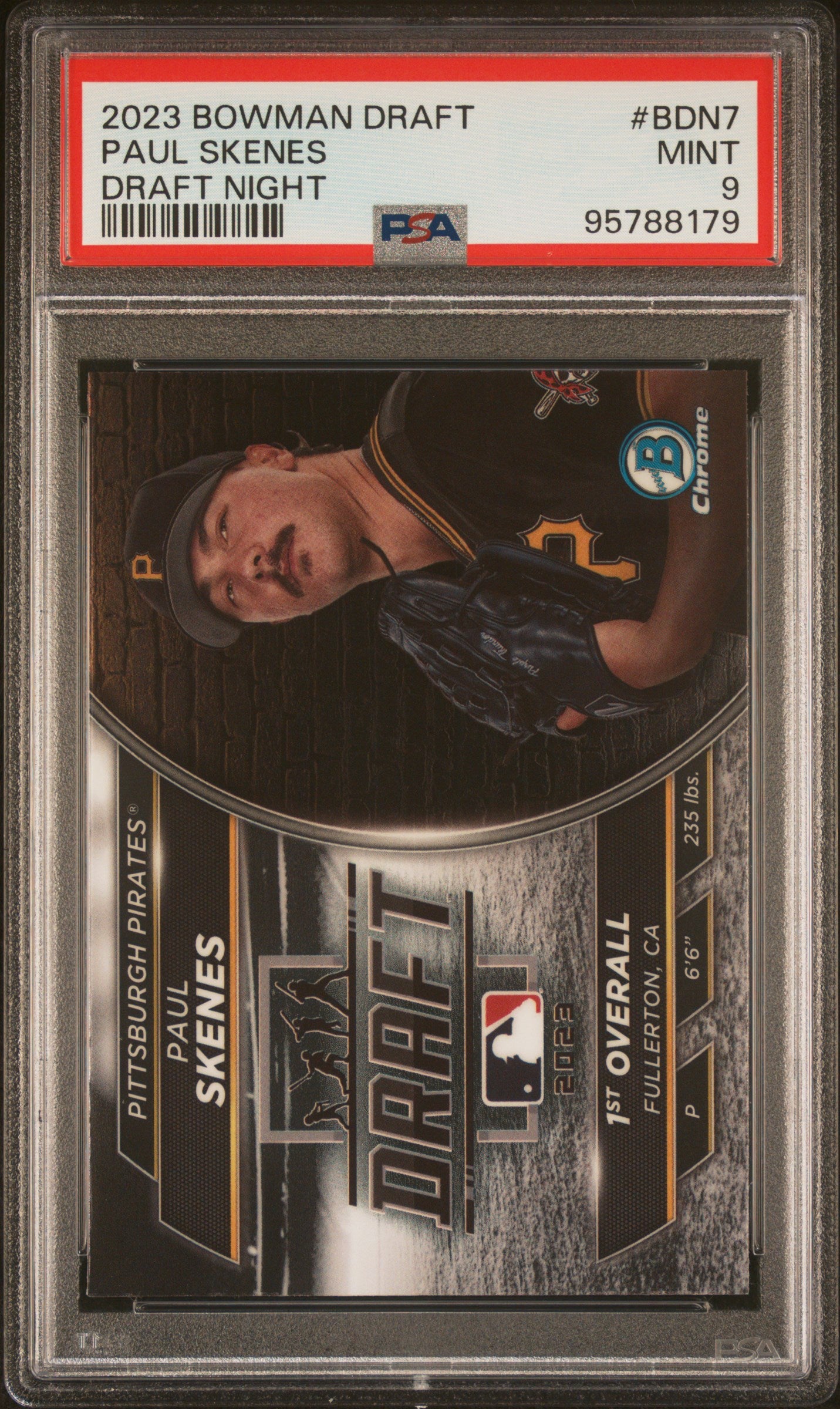 2023 Topps Bowman Draft Draft Night Paul Skenes #BDN-7 PSA 9