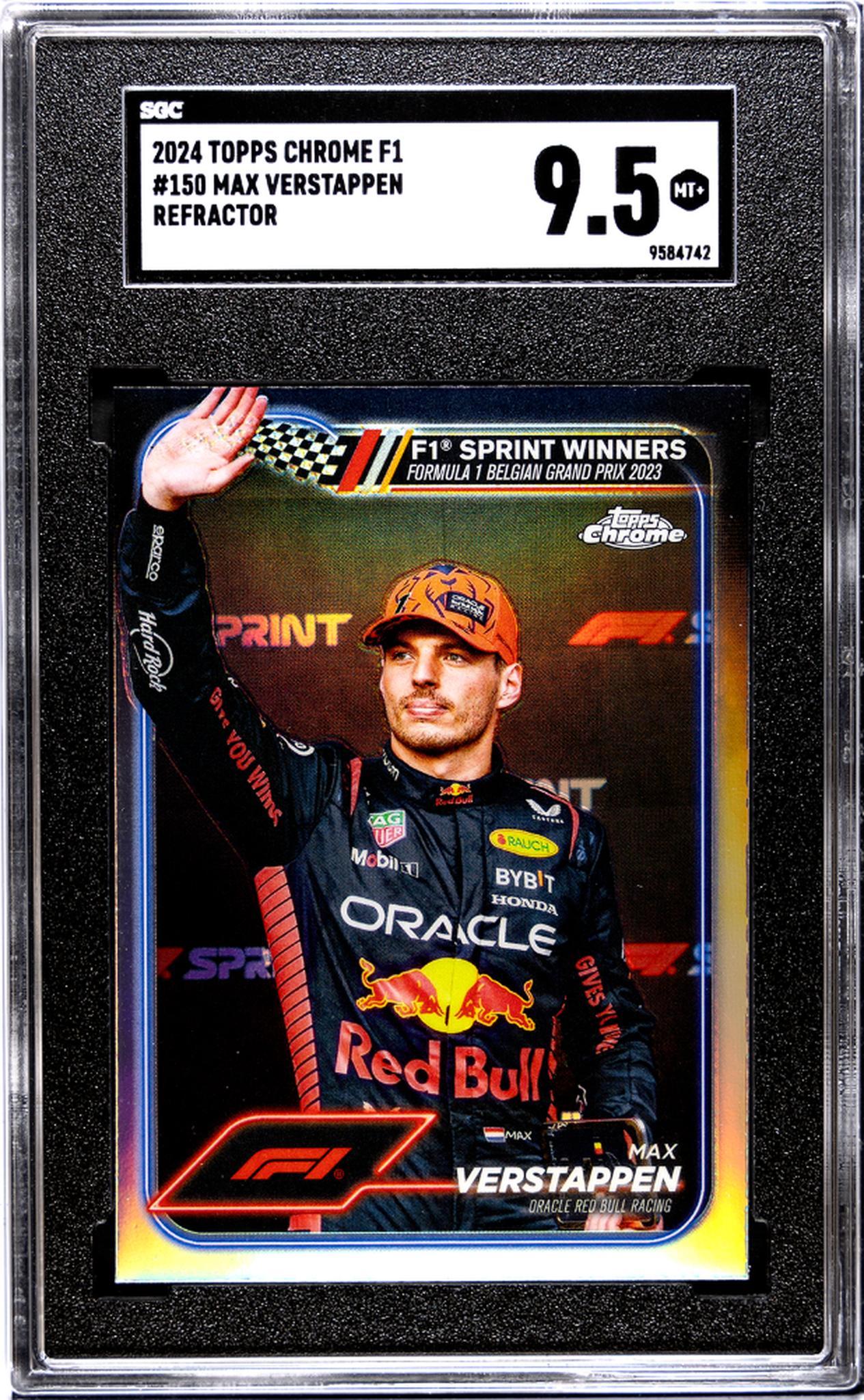 2024 Topps Chrome F1 #150 Max Verstappen Refractor SGC 9.5