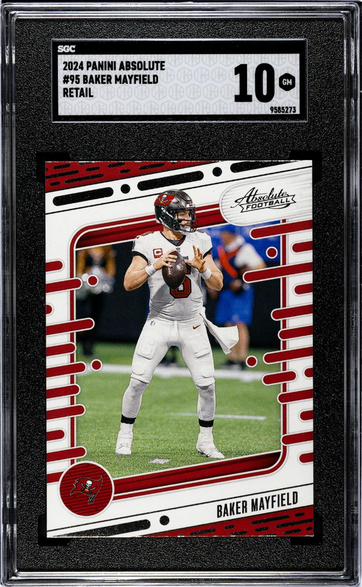 2024 Panini Absolute Football Retail Baker Mayfield #95 SGC 10