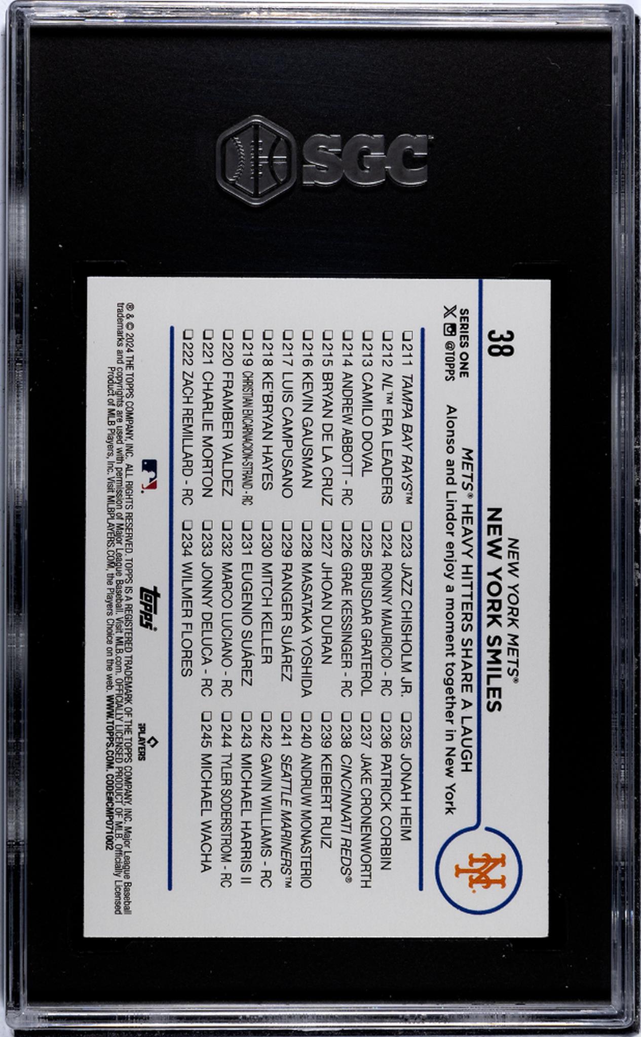 2024 Topps All-Star Game #38 New York Smiles SGC 9