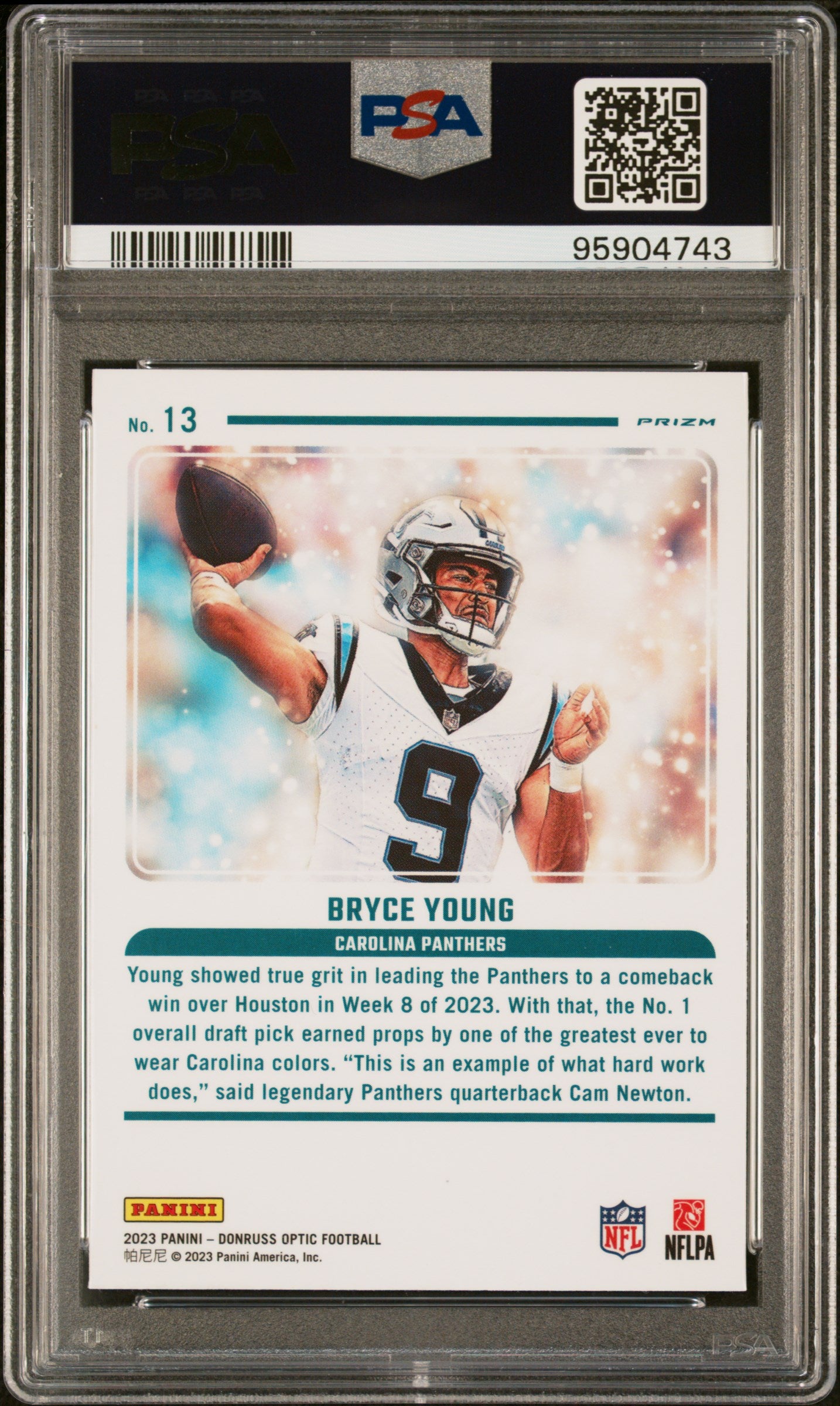 2023 Panini Donruss Optic Mythical Bryce Young #13 PSA 9