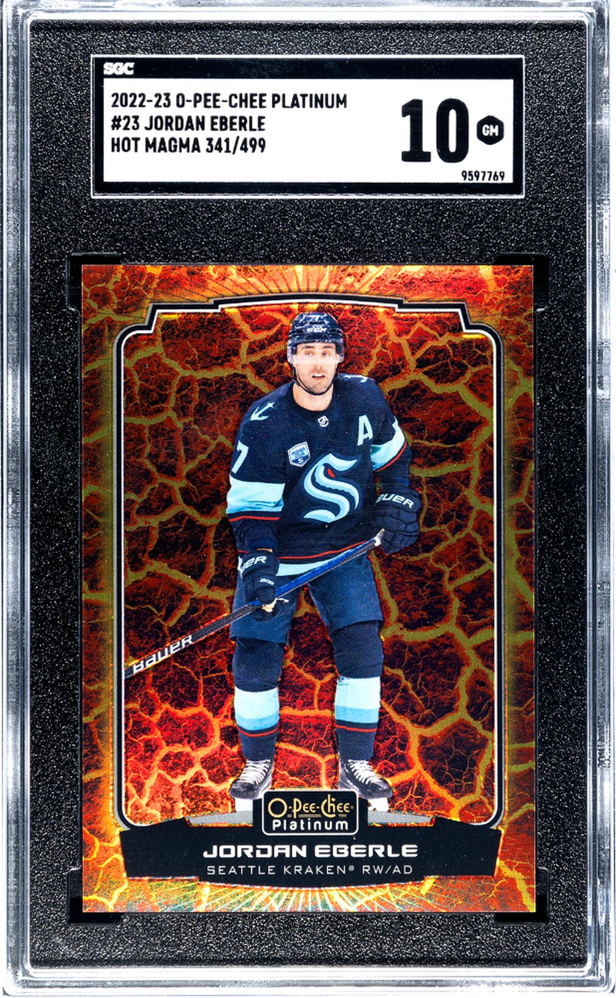 2022-23 O-Pee-Chee Platinum Hot Magma Jordan Eberle #23 /499 SGC 10
