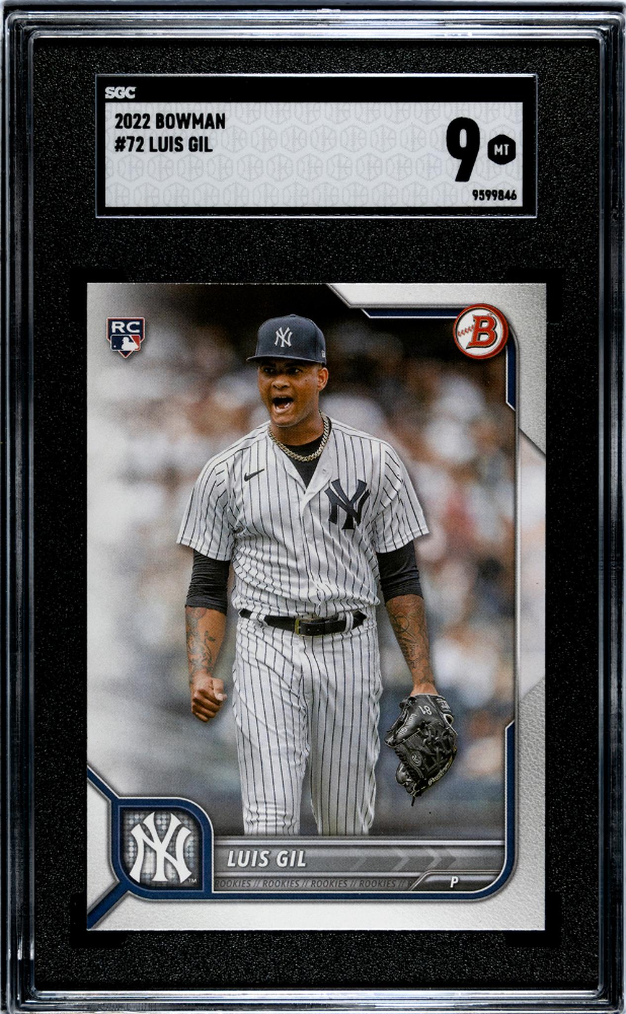 2022 Bowman Luis Gil #72 RC SGC 9