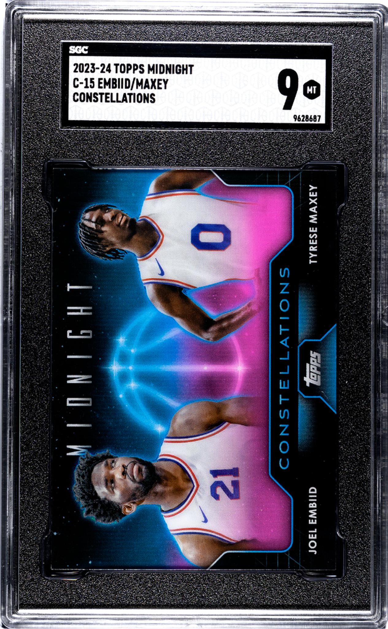 2023-24 Topps Midnight #C-15 Embiid/Maxey Constellations SGC 9