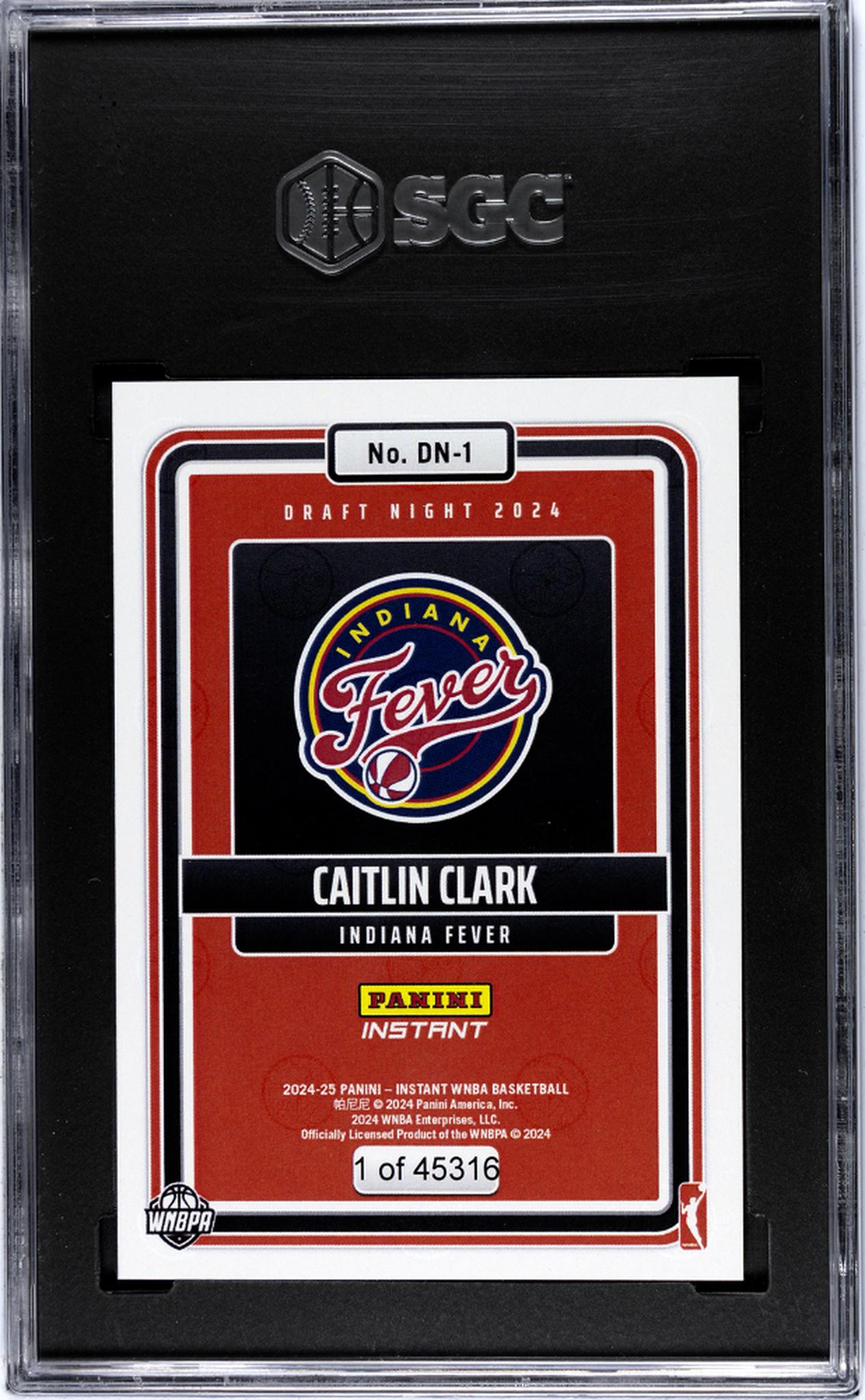 2024 Panini Instant #DN-1 Caitlin Clark Rookie 1 SGC 9.5