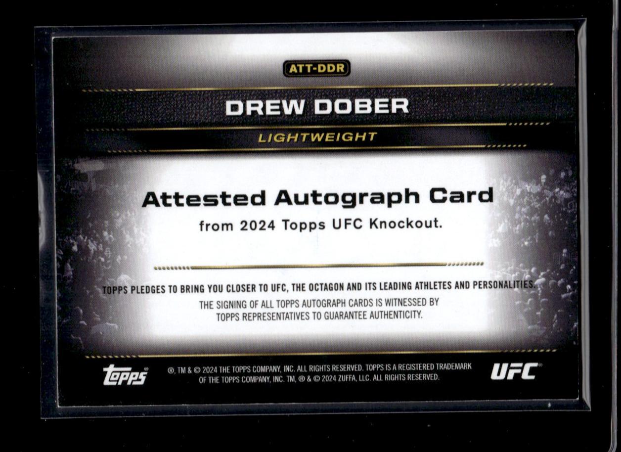 2024 Topps Attested Autographs #ATT-DDR Drew Dober Attested Autographs /8