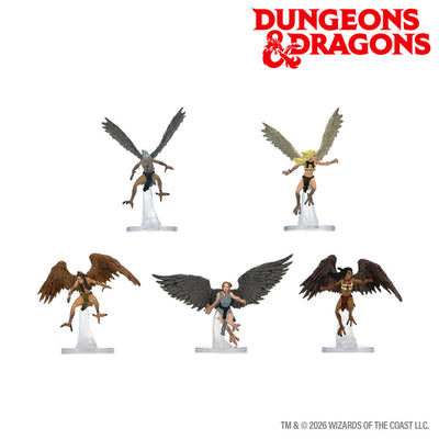 WizKids Dungeons & Dragons Icons of the Realms Harpy Flock - 5 Prepainted Miniatures