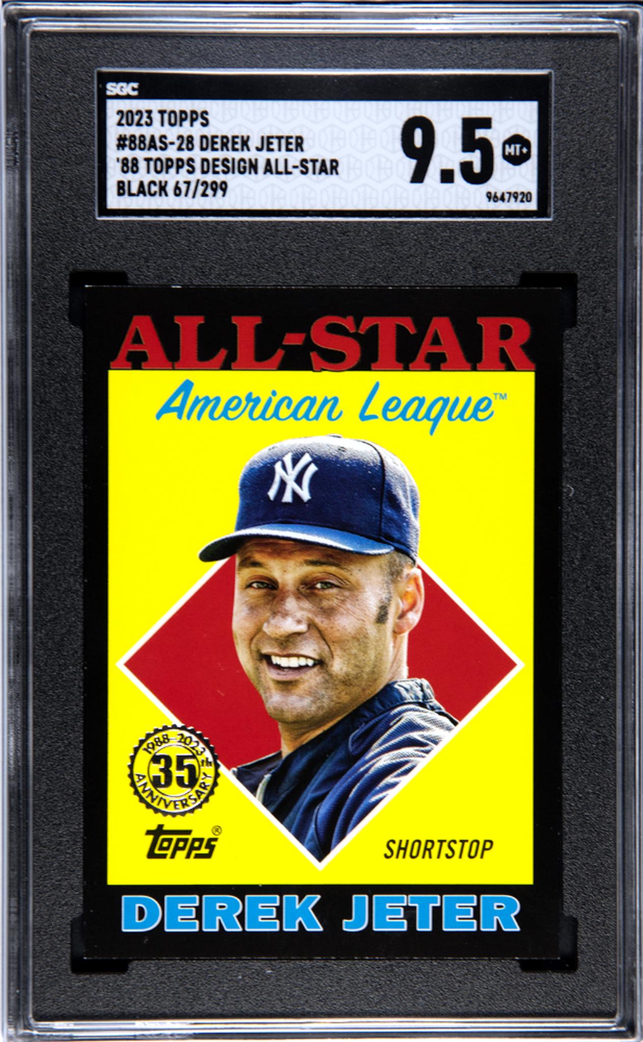 2023 Topps #88AS-28 Derek Jeter '88, A/S Black /299 SGC 9.5