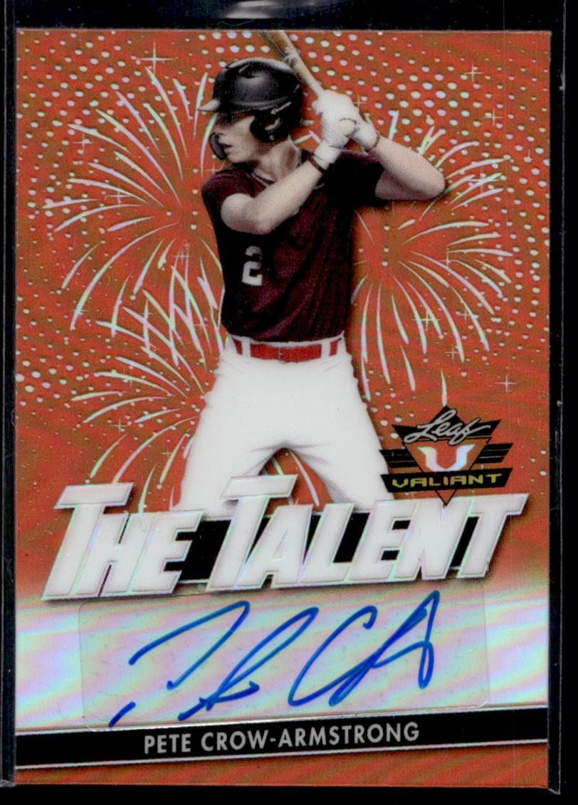 2020 Leaf Valiant Pete Crow-Armstrong The Talent /75 Auto