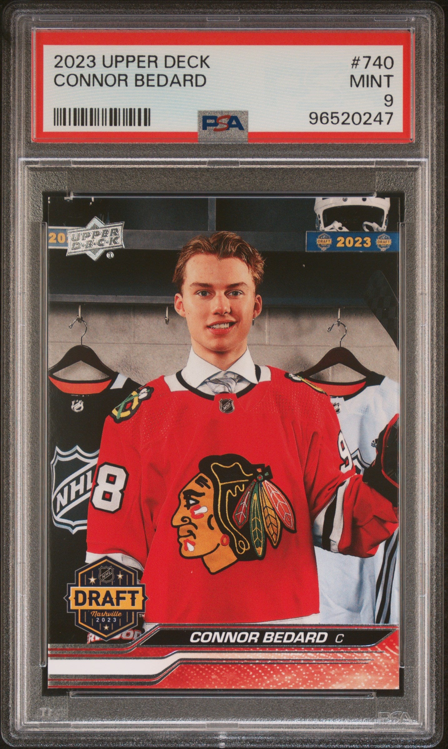 2023 Upper Deck Extended Series Connor Bedard #740 PSA 9