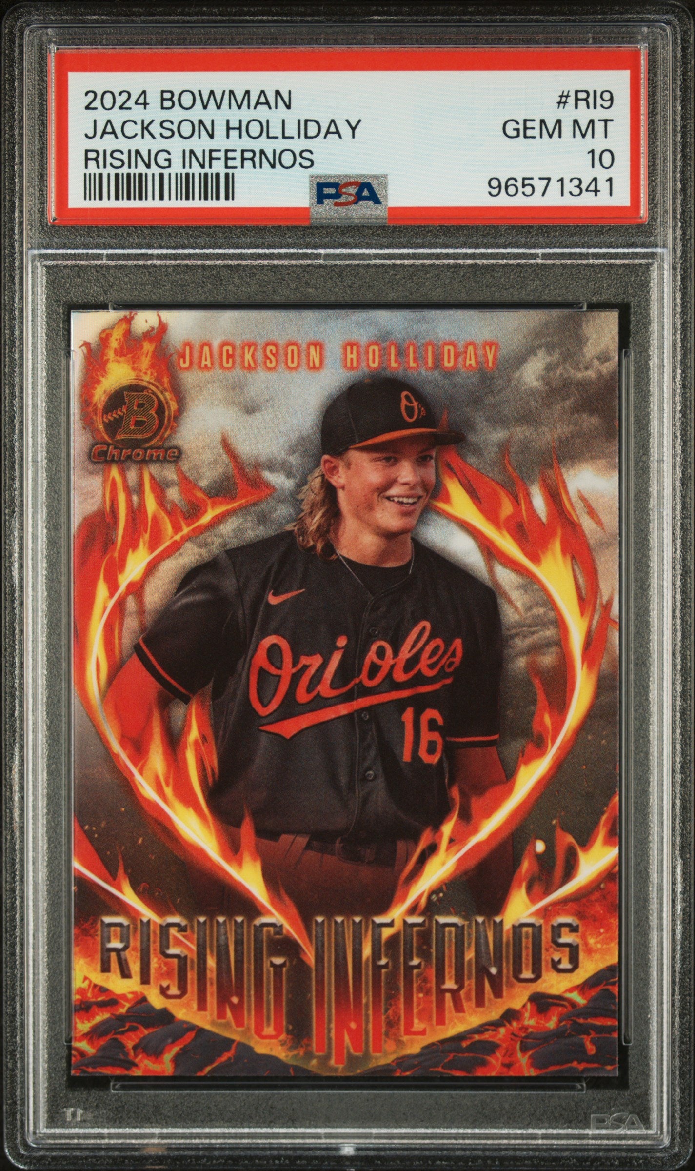 2024 Bowman Chrome Rising Infernos Jackson Holliday #RI-9 PSA 10