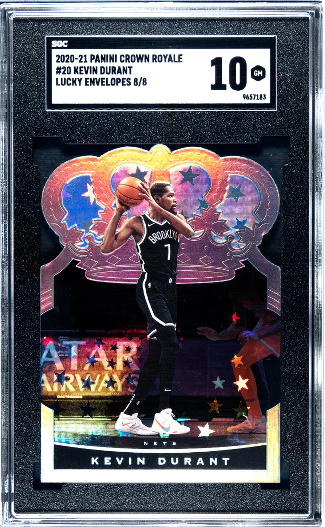 2020 Crown Royale #20 Kevin Durant Lucky Envelopes 8/8 SGC 10