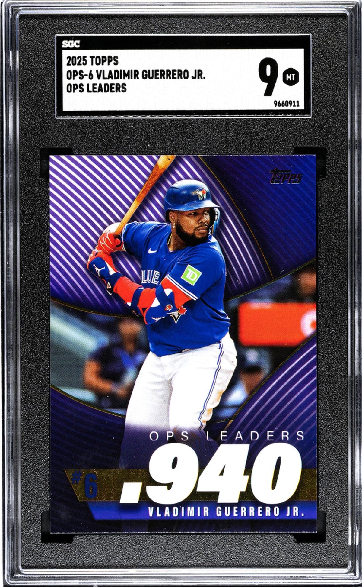 2025 Topps #OPS-6 Vladimir Guerrero Jr. Ops Leaders SGC 9