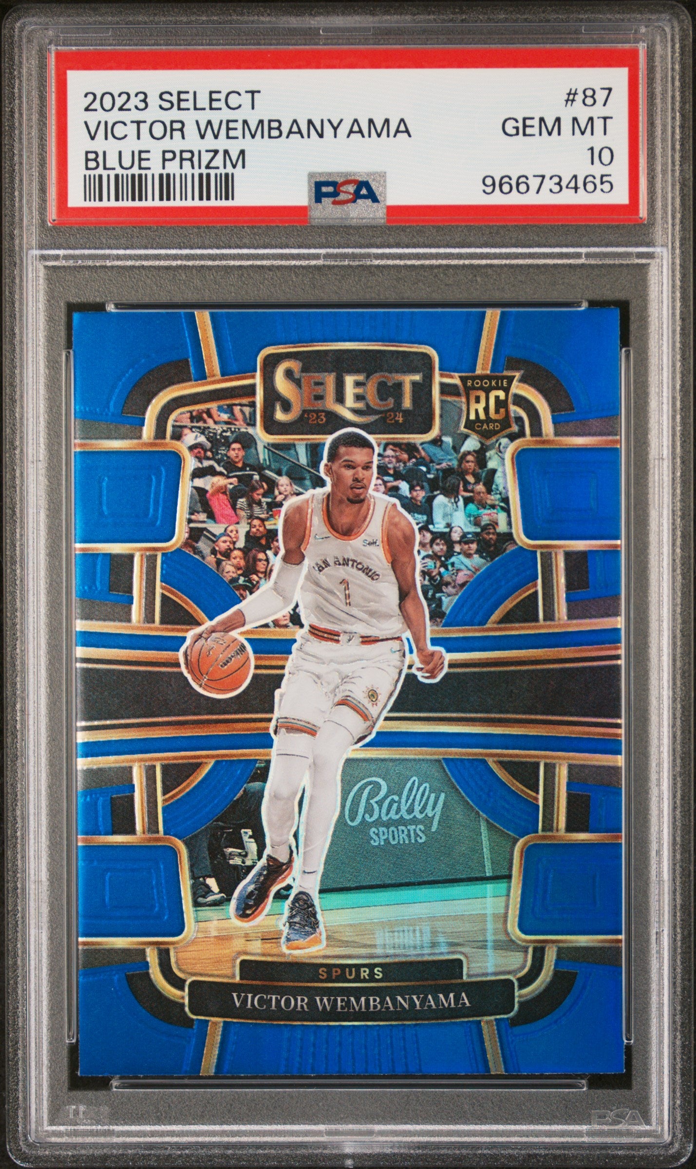 2023 Panini Select Blue Prizm Victor Wembanyama #87 RC PSA 10