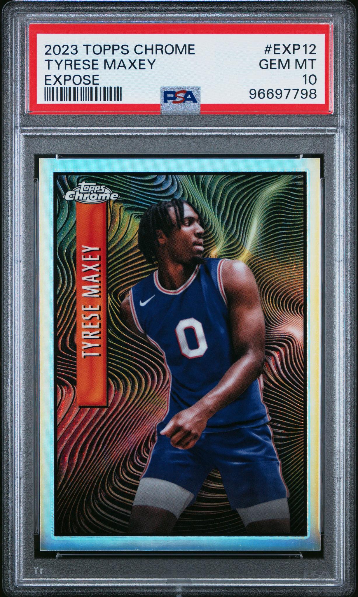 2023 Topps Chrome Expose Tyrese Maxey #EXP12 PSA 10