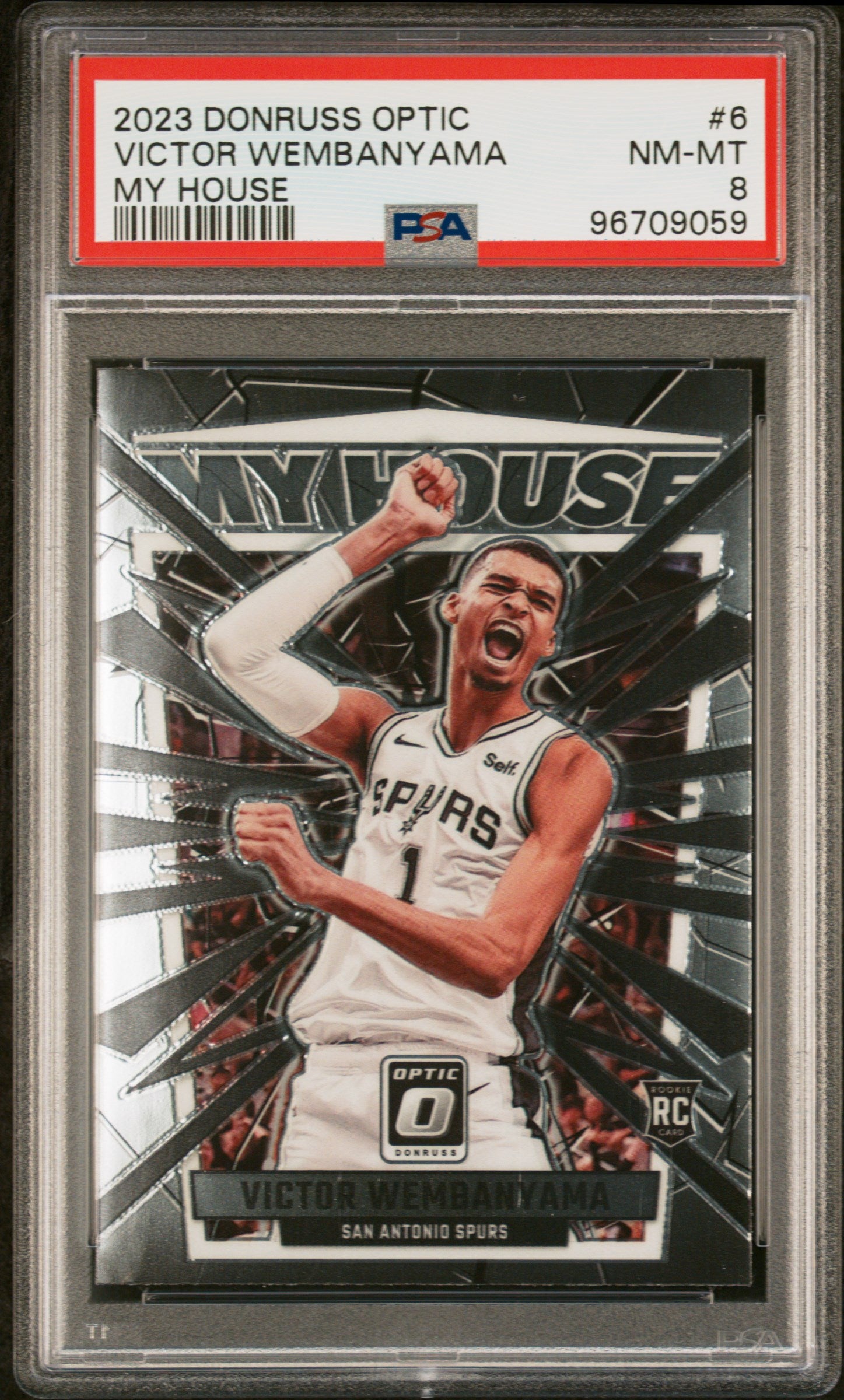 2023 Donruss Optic My House Victor Wembanyama #6 PSA 8