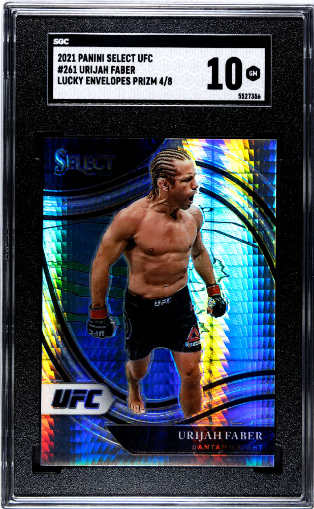 2021 Panini Select Ufc #261 Urijah Faber Lucky Envelopes Prizm 4 SGC 10