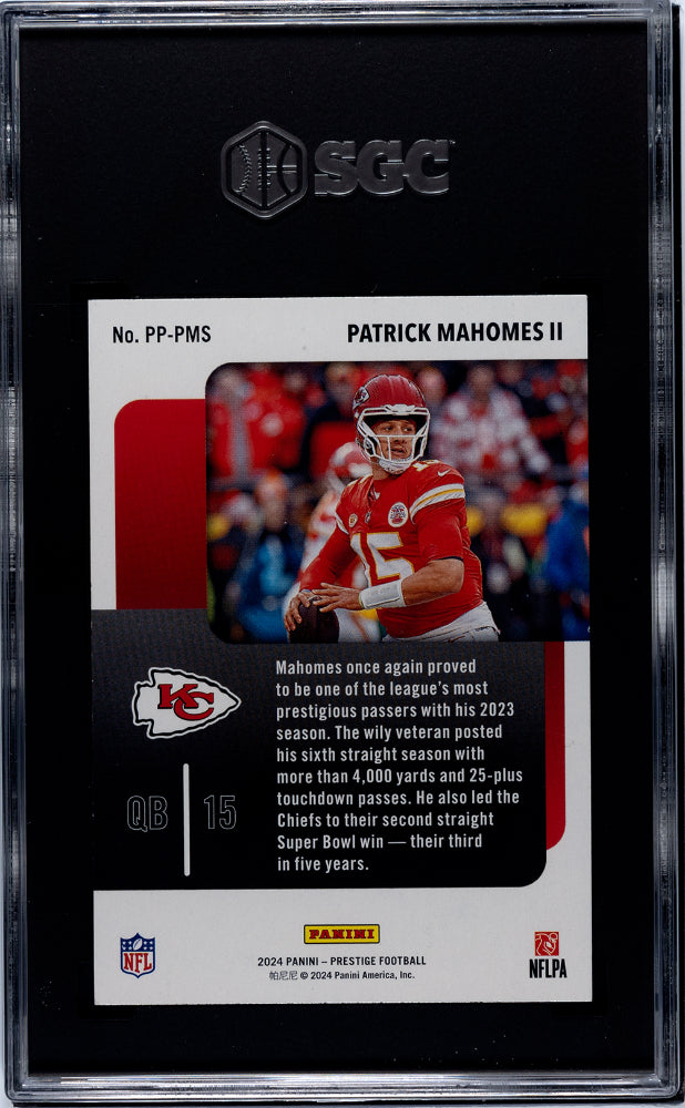 2024 Panini Prestige Prestigious Pros Patrick Mahomes II #PP-PMS SGC 8