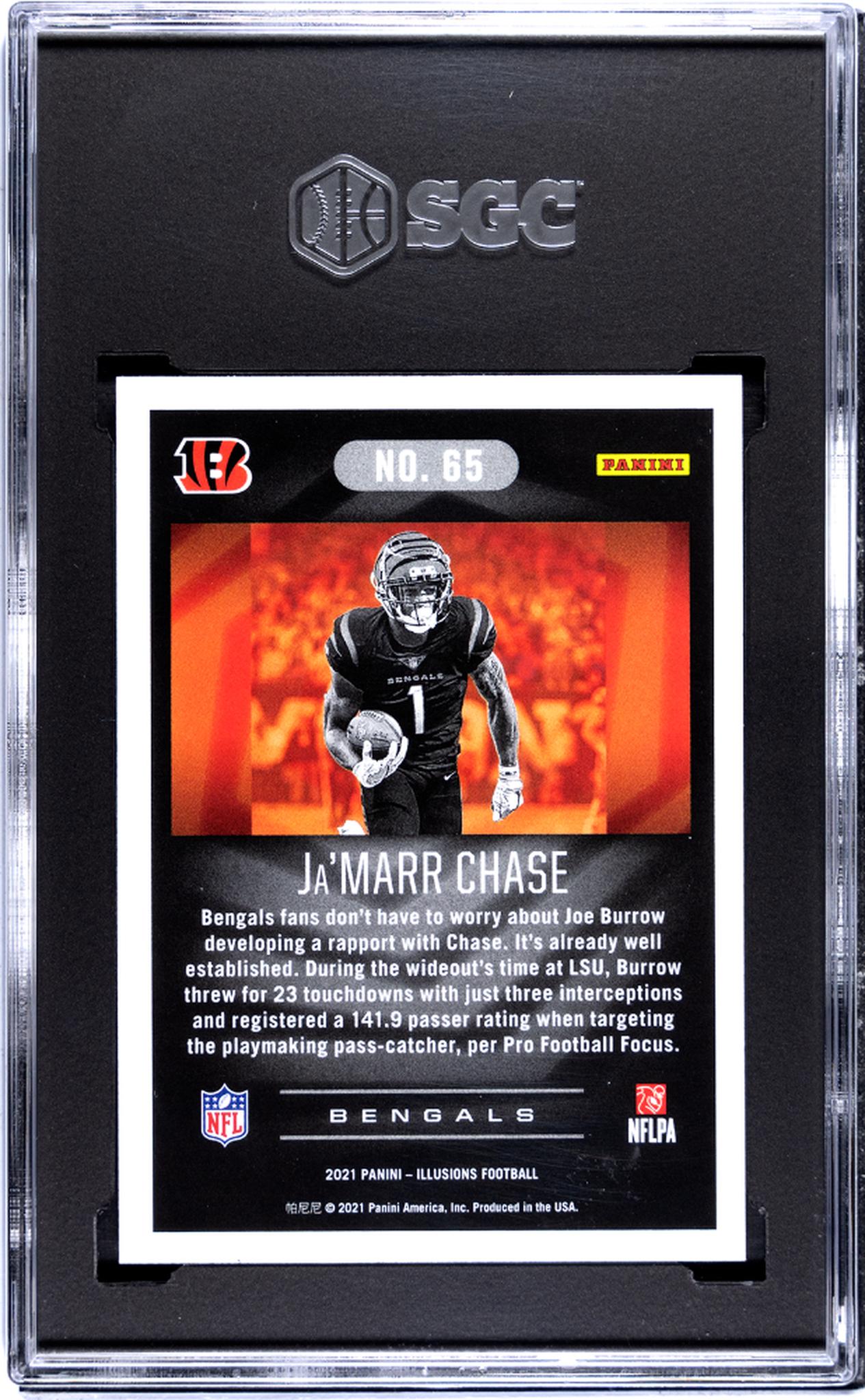 2021 Panini Illusions #65 Ja'Marr Chase Retail SGC 9.5
