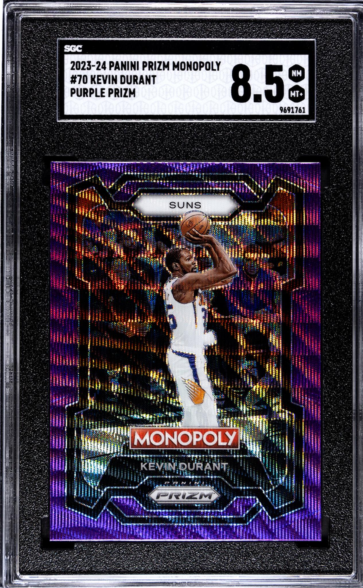 2023-24 Panini Prizm Monopoly Purple Kevin Durant #70 SGC 8.5