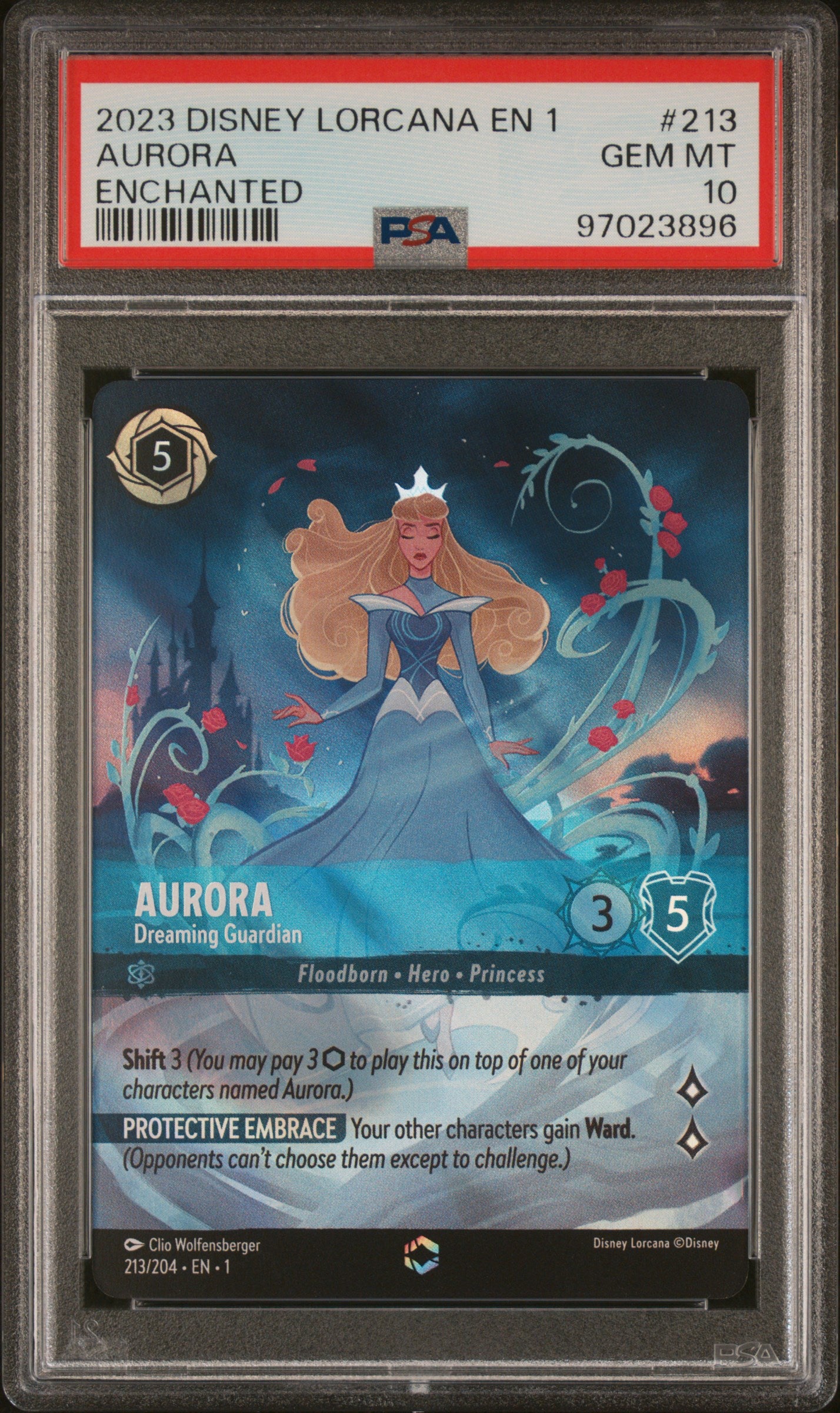 2023 Disney Lorcana Enchanted Aurora #213 PSA 10
