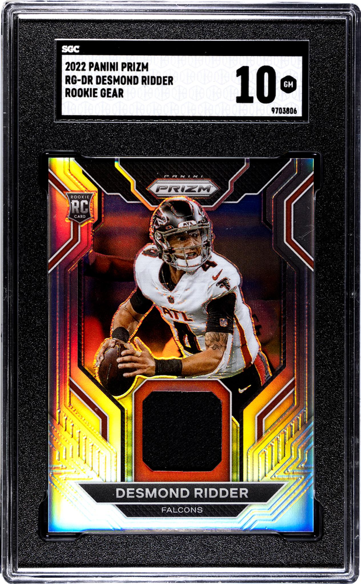 2022 Panini Prizm Desmond Ridder Rookie Gear #RG-DR SGC 10