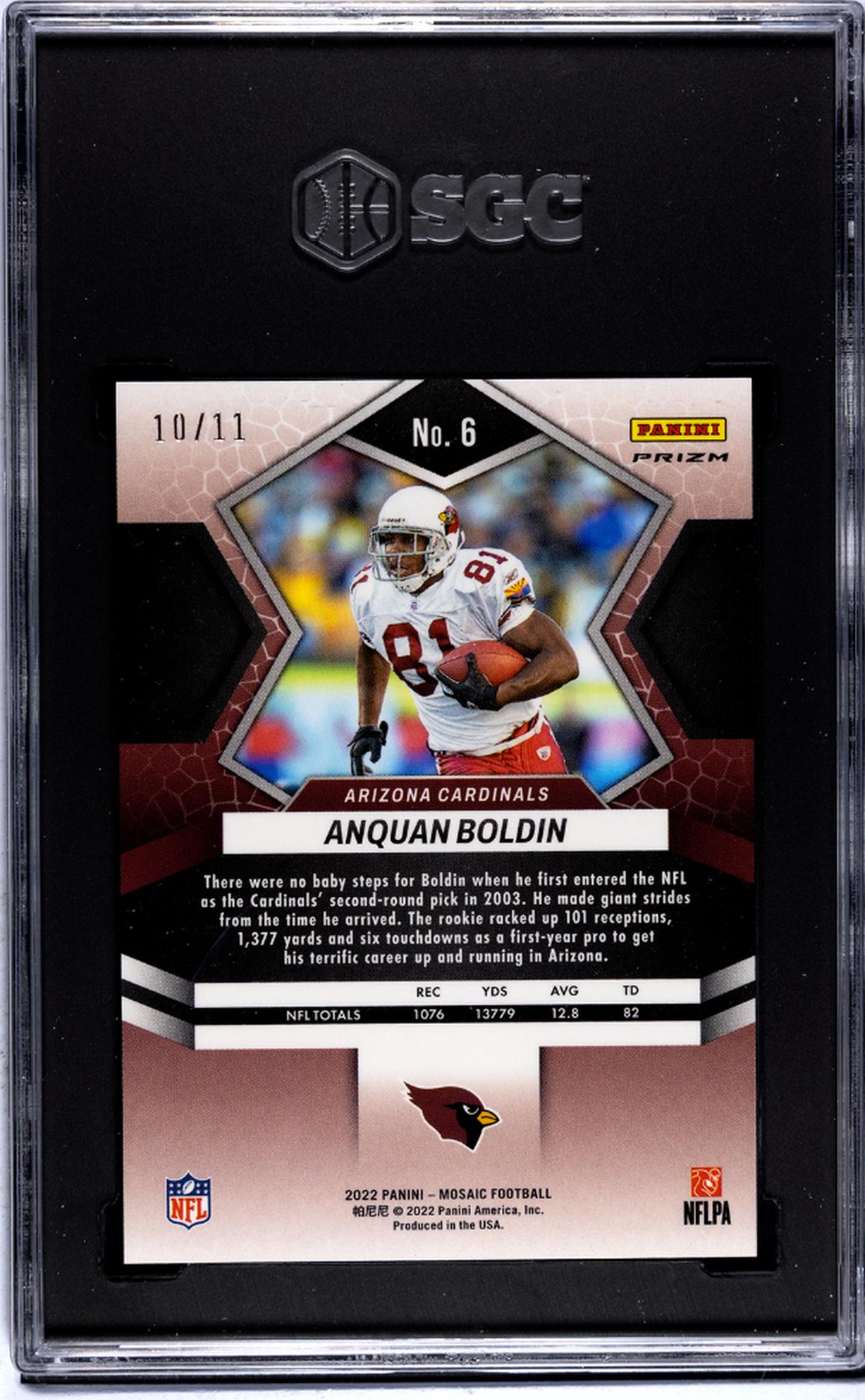 2022 Panini Prizm Anquan Boldin Mosaic #6 /11 SGC 10