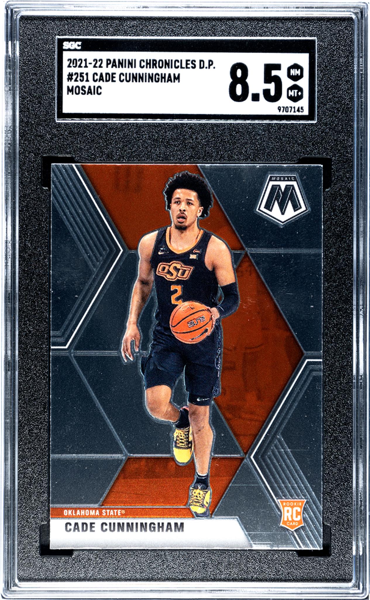 2021-22 Panini Chronicles Draft Picks #251 Cade Cunningham Mosaic SGC 8.5