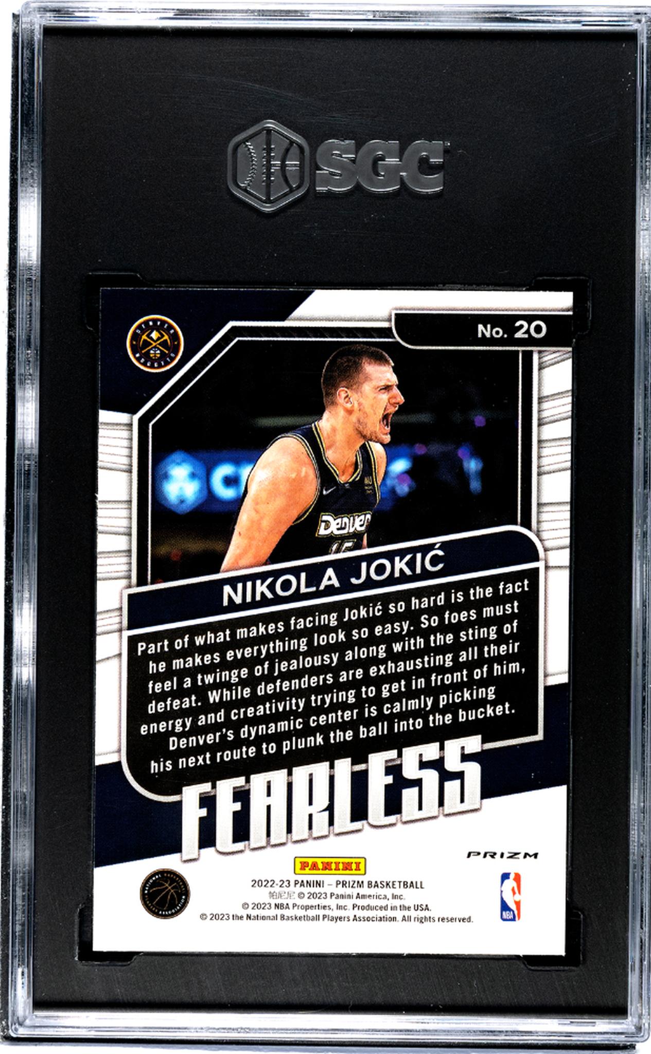 2022 Prizm #20 Nikola Jokic Fearless SGC 8