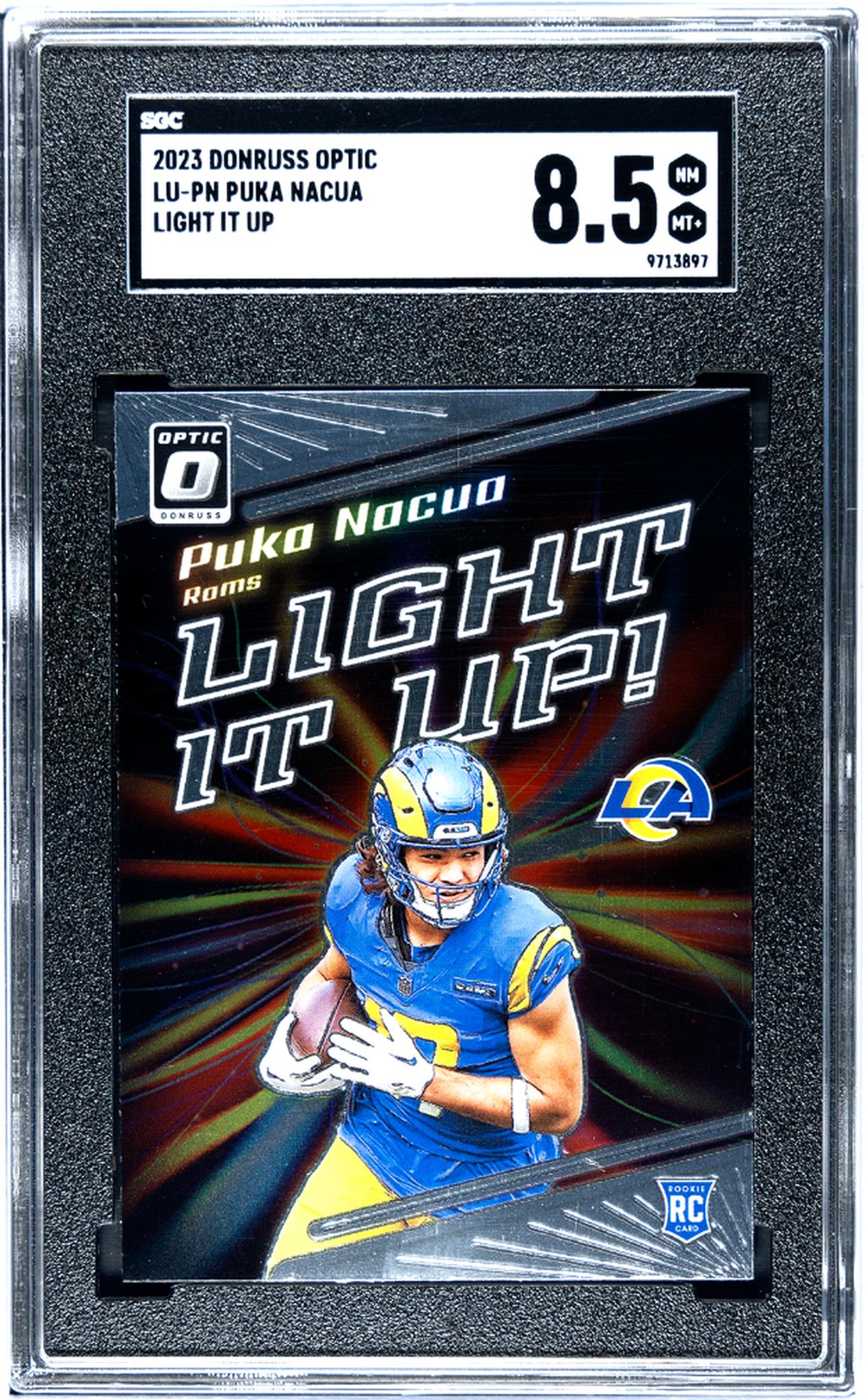 2023 Donruss Optic #LU-PN Puka Nacua Light It Up SGC 8.5