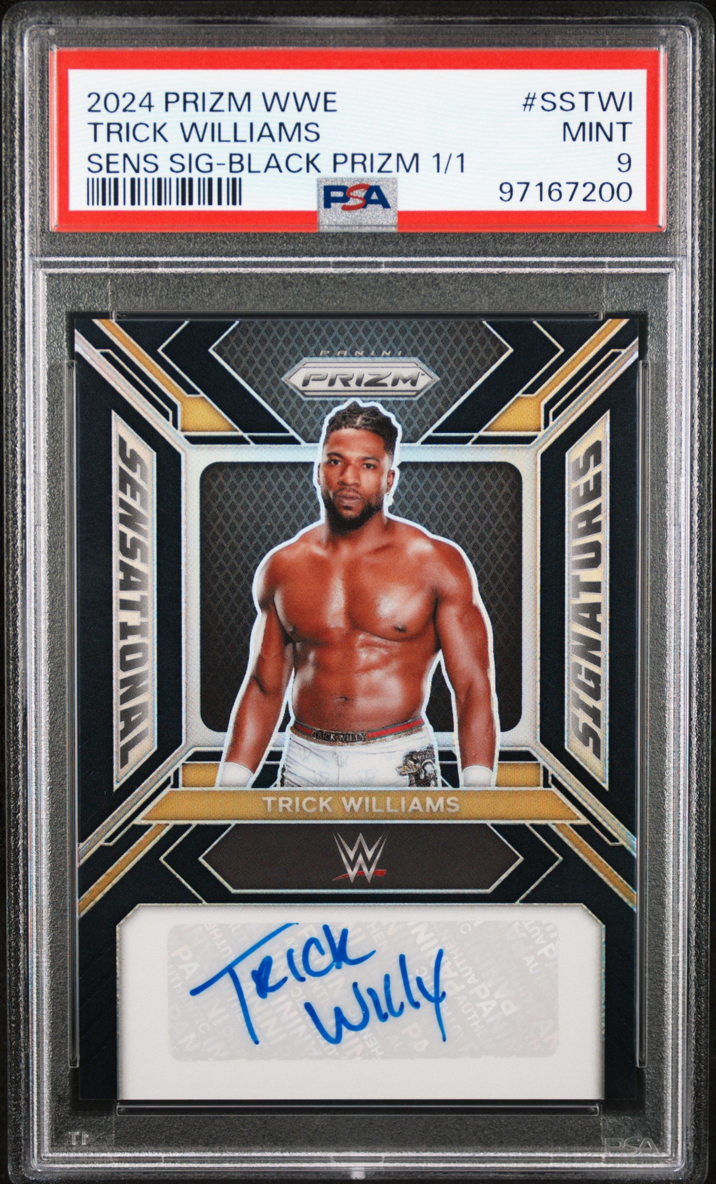 2024 Prizm #SS-TWI Trick Williams Sensational Signatures 1/1 PSA 9