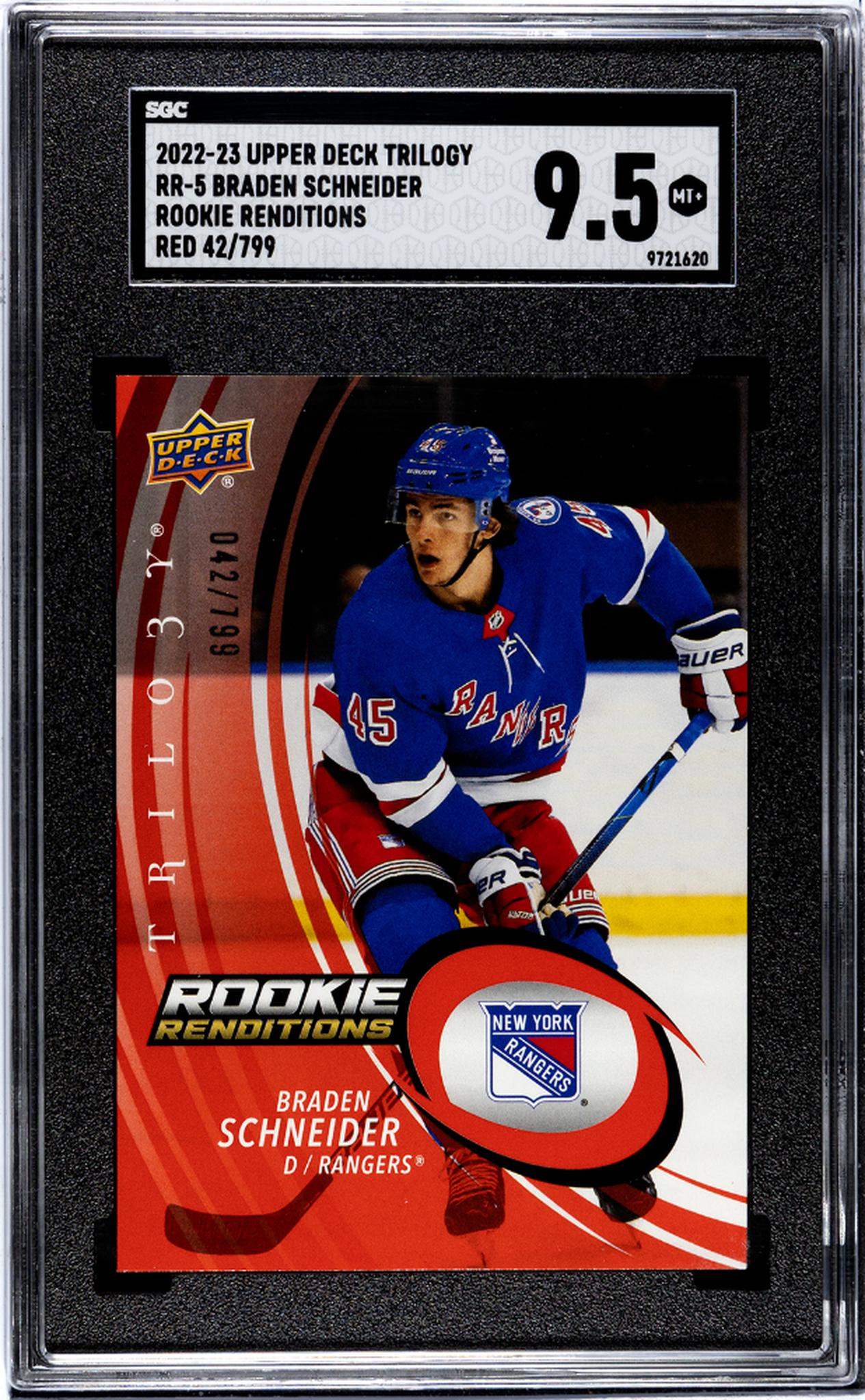 2022-23 Upper Deck Trilogy Red Braden Schneider #RR-5 RC /799 SGC 9.5