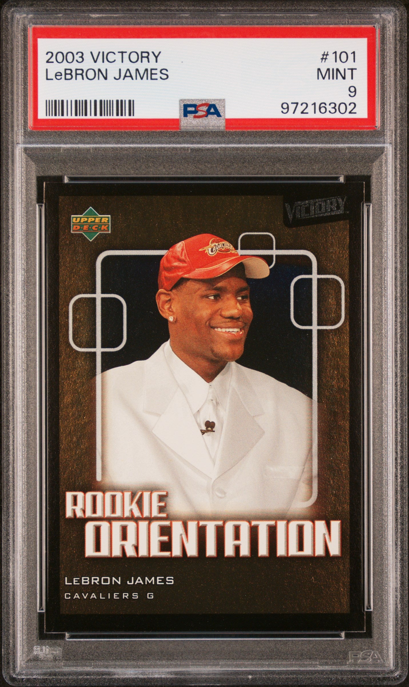 2003 Upper Deck Victory Rookie Orientation LeBron James #103 PSA 9