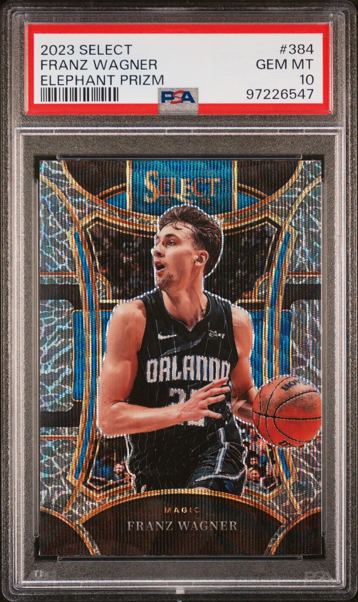 2023 Panini Select Elephant Prizm Franz Wagner #384 PSA 10