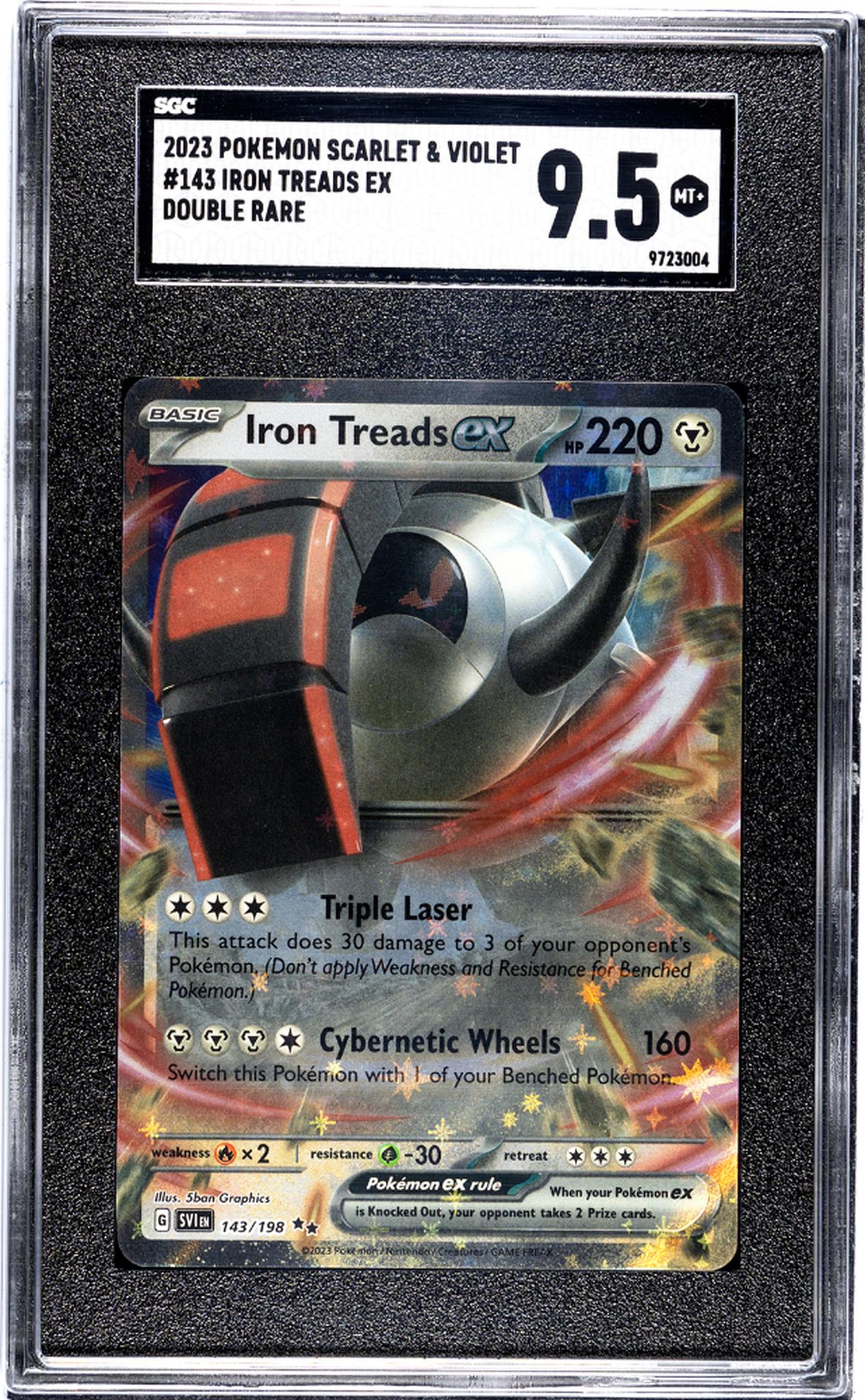 2023 Pokemon Scarlet & Violet Double Rare Iron Treads ex #143 SGC 9.5
