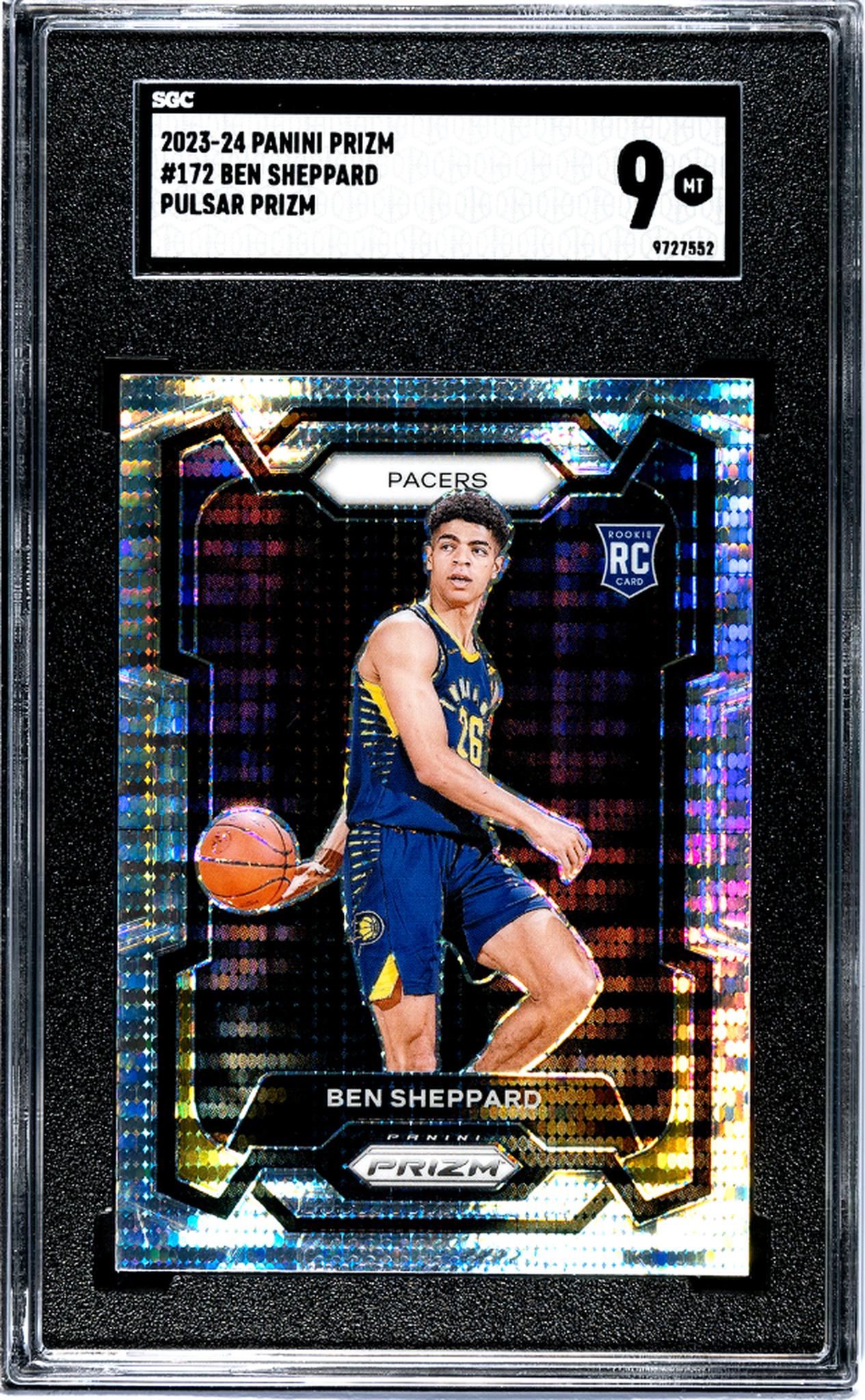 2023-24 Panini Prizm #172 Ben Sheppard Pulsar Prizm SGC 9