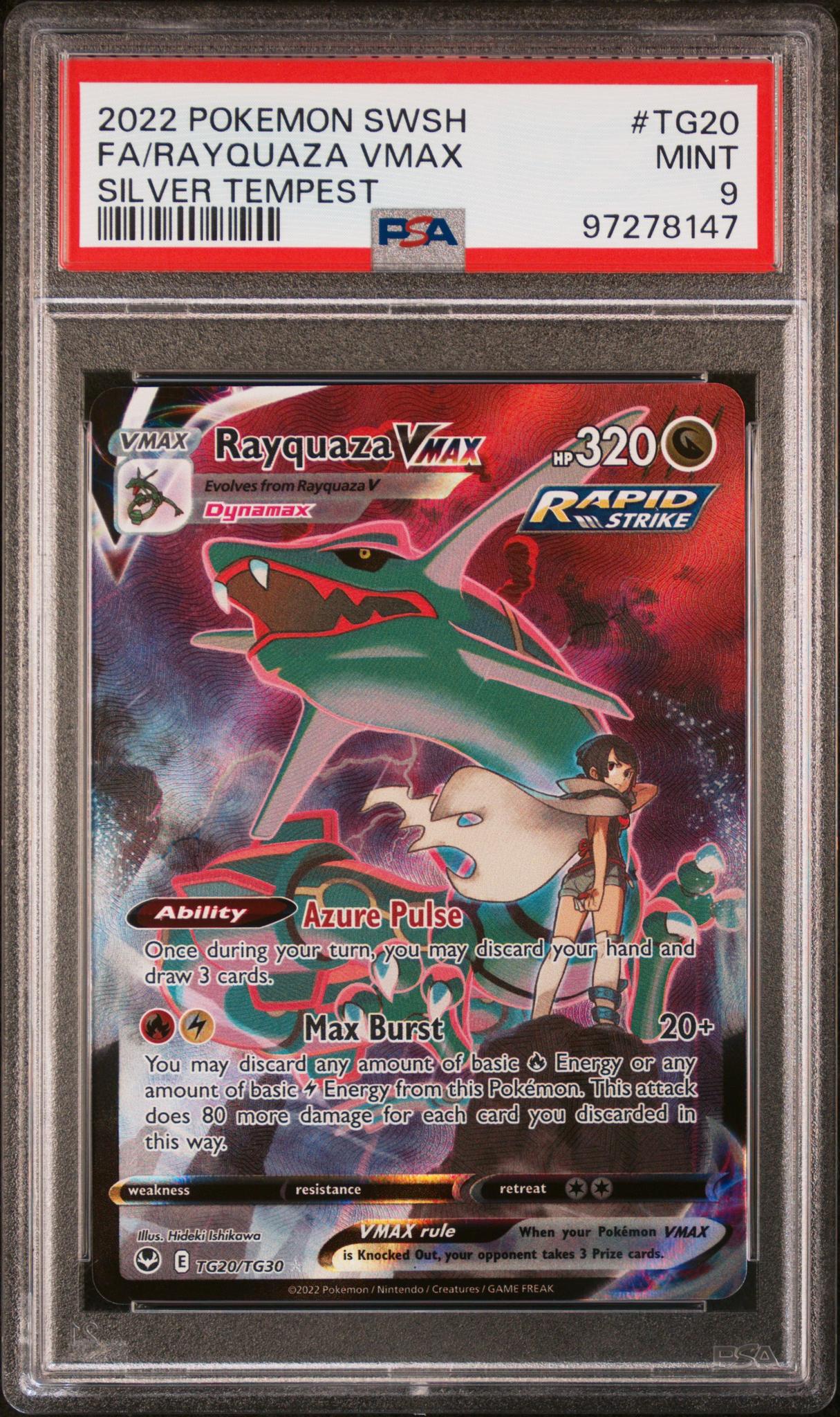 2022 Pokémon Sword & Shield Silver Tempest Trainer Gallery Rayquaza #TG20 PSA 9
