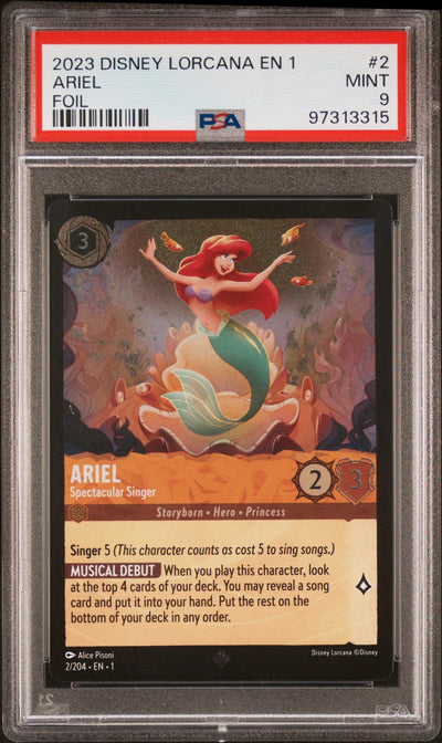 2023 the First Chapter English Cold Foil Ariel - Spectacular Singer #2 PSA 9