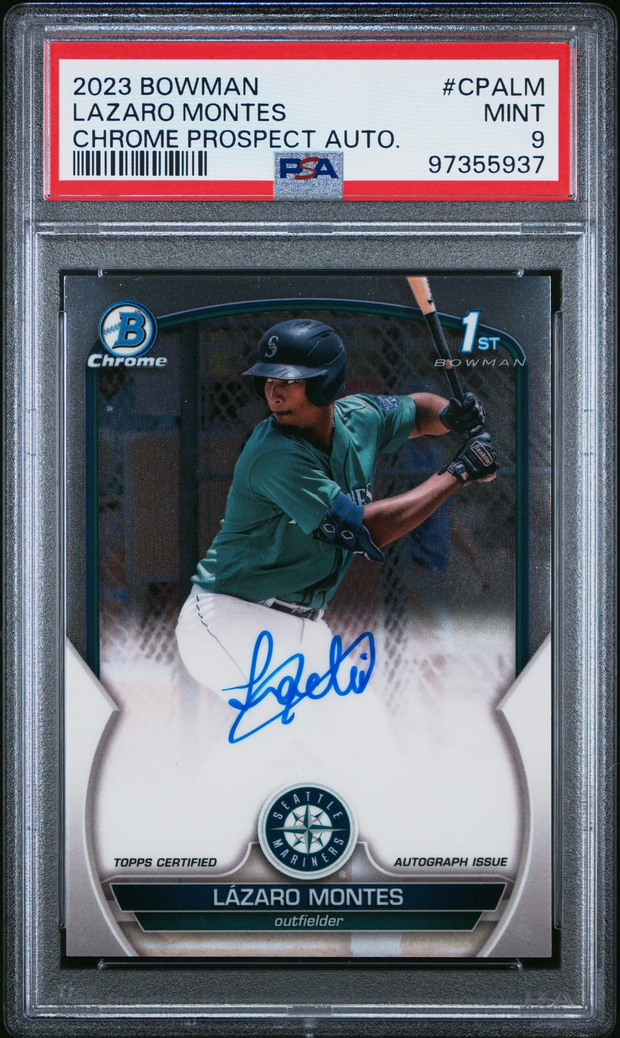 2023 Bowman Chrome Prospect Auto Lazaro Montes #CPA-LM PSA 9