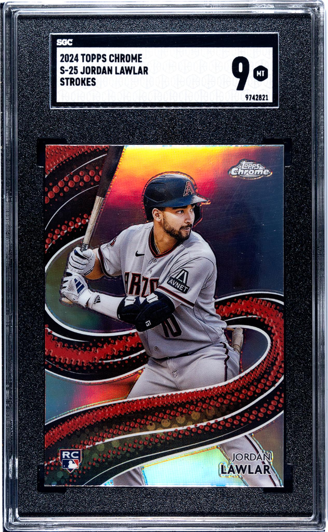 2024 Topps Chrome Strokes Jordan Lawlar #S-25 RC SGC 9