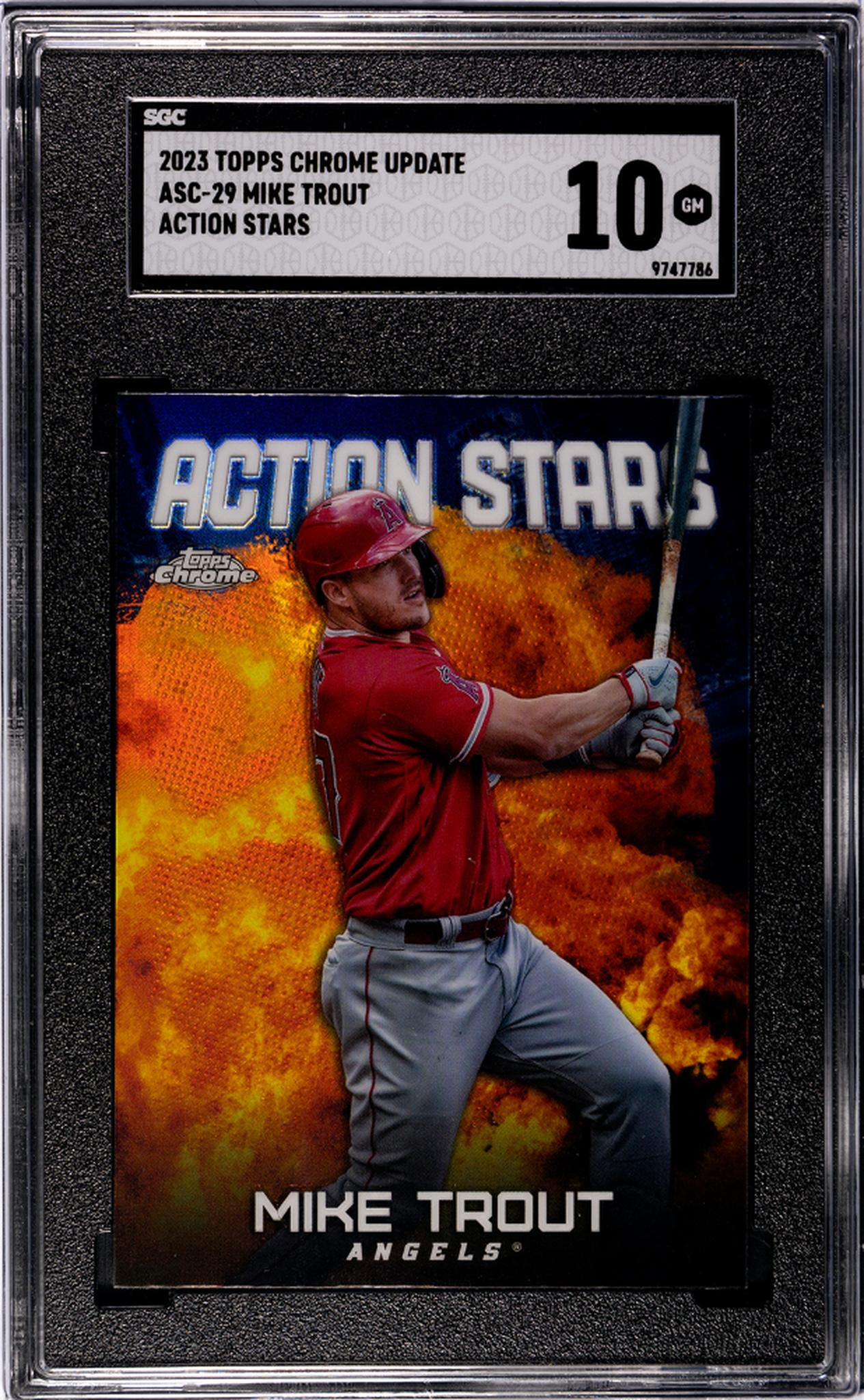 2023 Topps Chrome Update Action Stars Mike Trout #ASC-29 SGC 10