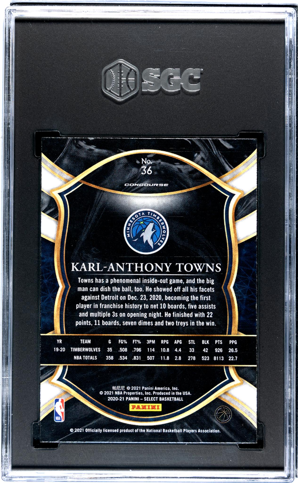 2020 Select #36 Karl-Anthony Towns SGC 9