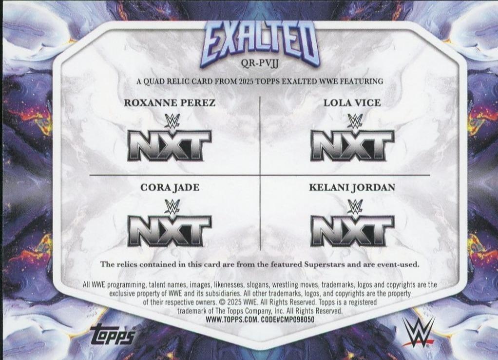 2025 Exalted QR-PVJJ Quad Relic Perez/Vice/Jade/Jordan