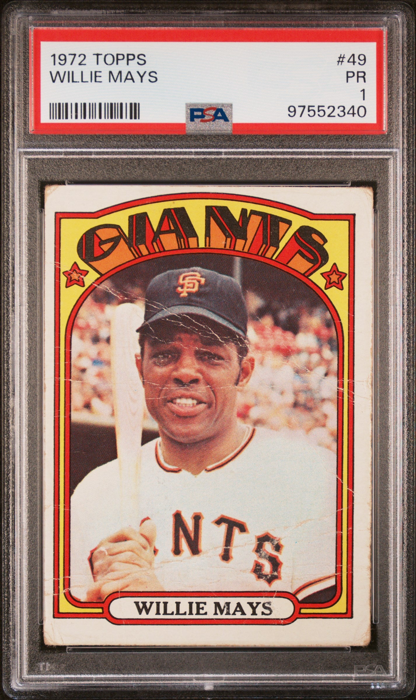 1972 Topps Willie Mays #49 PSA 1