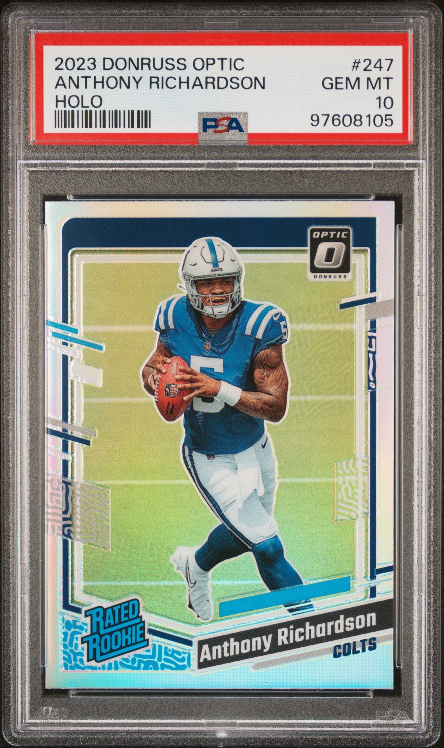 2023 Donruss Optic #247 Anthony Richardson Holo PSA 10