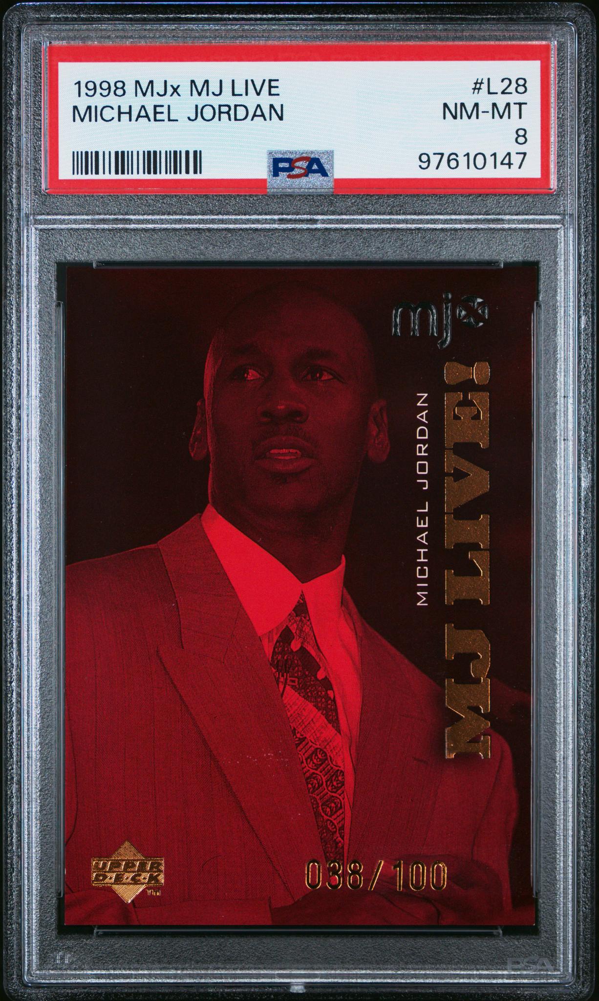 1998 Upper Deck MJx MJ Live Michael Jordan #L28 /100 PSA 8