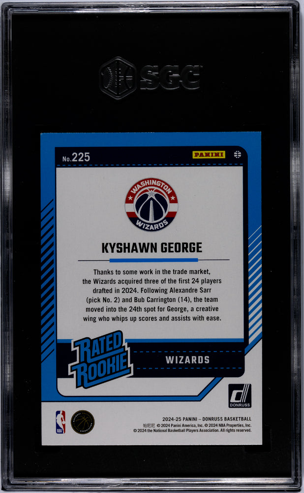 2024 Donruss Kyshawn George #225 RC SGC 9