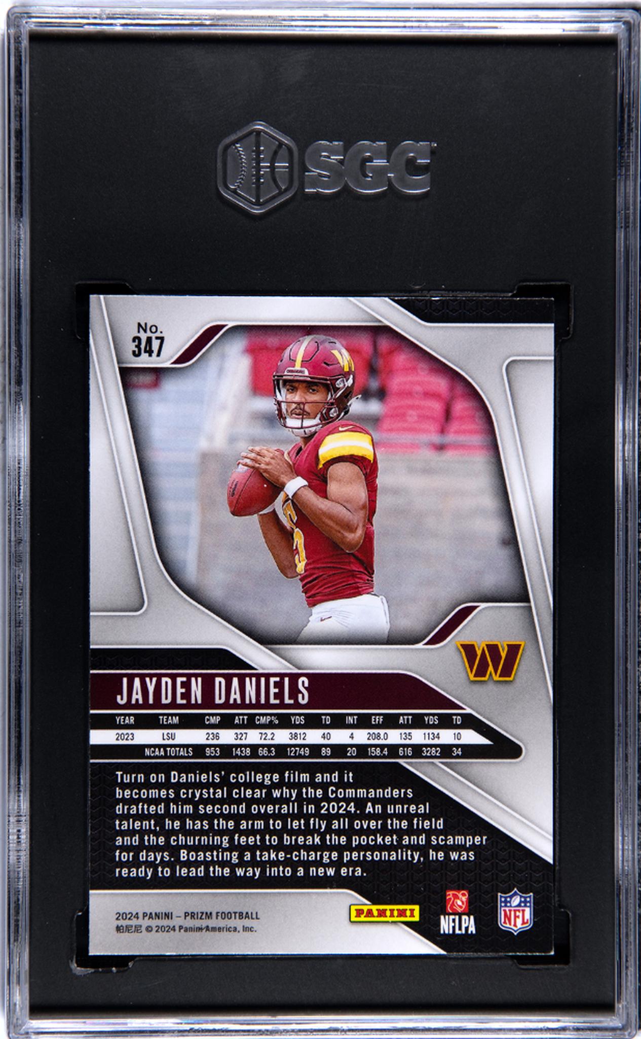 2024 Panini Prizm #347 Jayden Daniels SGC 9