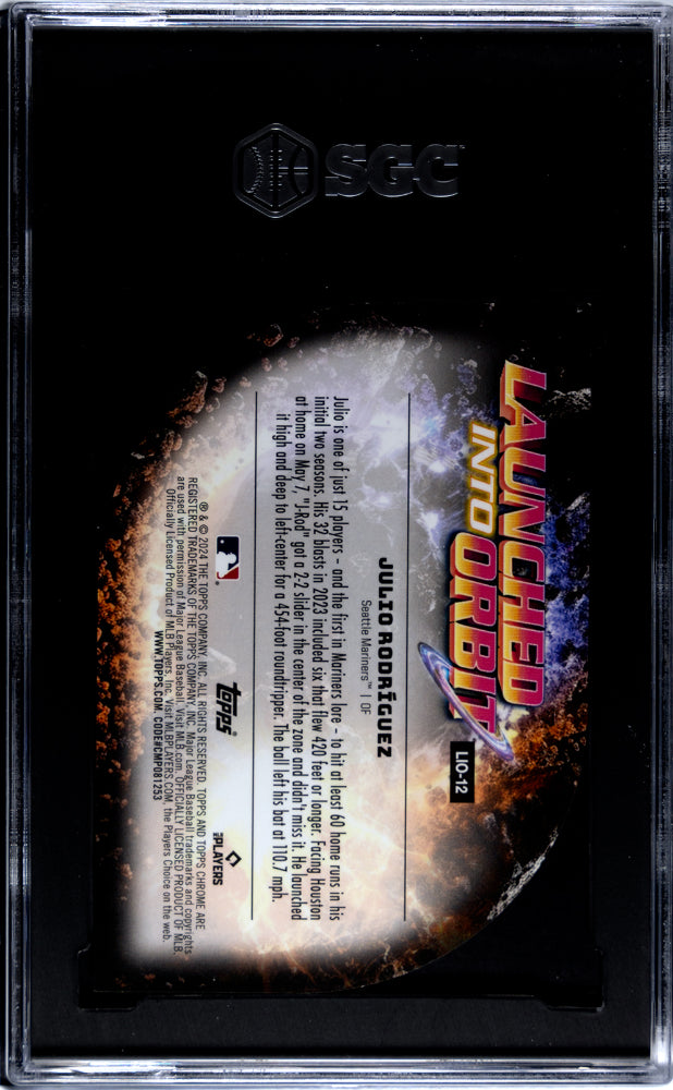 2024 Topps Cosmic Chrome Launched Into Orbit Julio Rodriguez #LIO-12 SGC 9.5